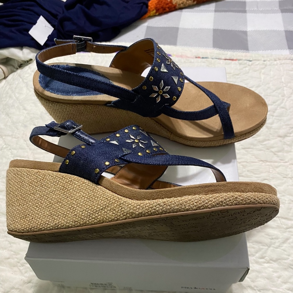Style & Co. Sandals Size 9 Navy